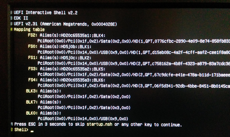 Launch efi shell from filesystem device в биосе что это такое asus